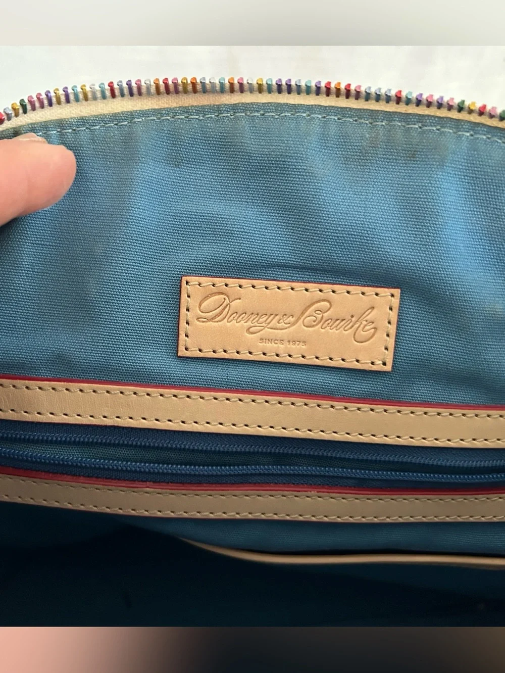 Dooney & Burke Vintage Y2K Multicolor Letter Logo Rainbow Graffica Print Satchel